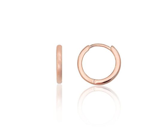 Sudraba auskari-riņķīši – Sarkanā zelta pārklājums, 13 mm