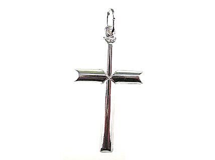 Sterling Silver Cross Pendant, 925 Silver, 36 mm
