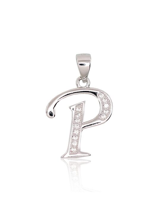 Sudraba kulons burts P ar cirkoniem, 925°, rodija pārklājums