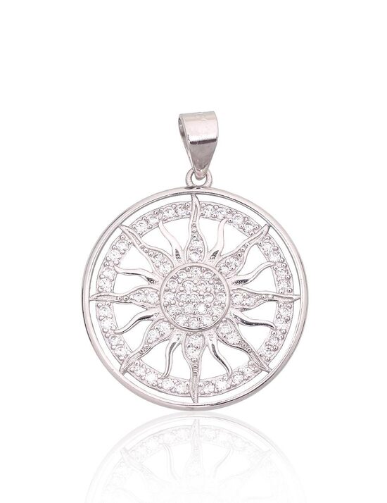 Elegants sudraba kulons ar cirkoniem, 925° sudrabs