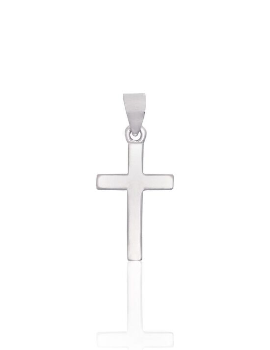 Серебряный кулон – крестик, серебро 925° с родиевым покрытием