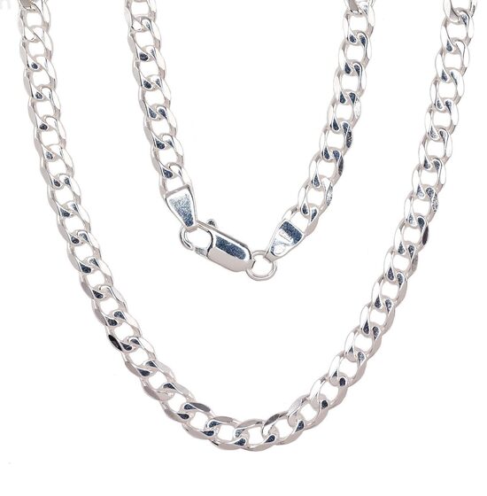 Sidabrinė grandinėlė „Cartier“ 4,1 mm, deimantinis pjovimas, 925 sidabras, 60 cm