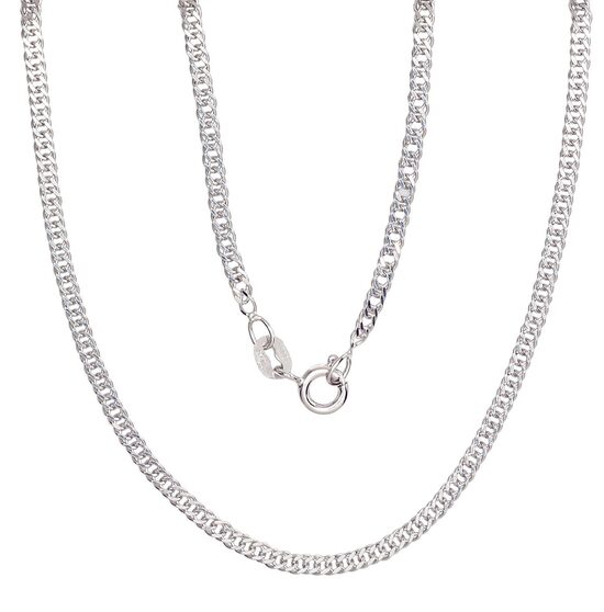 Men’s silver chain Romb, 925 sterling silver, rhodium plated, 50 cm