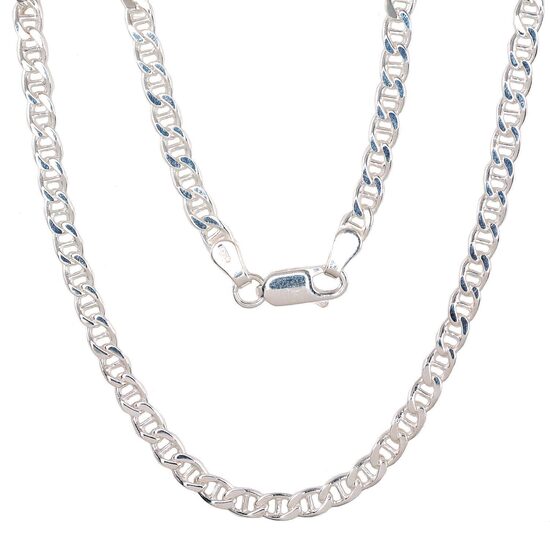 Vīriešu sudraba ķēdīte “Marina” 3.9 mm ar dimantu apstrādājumu, 925° sudrabs, 60 cm