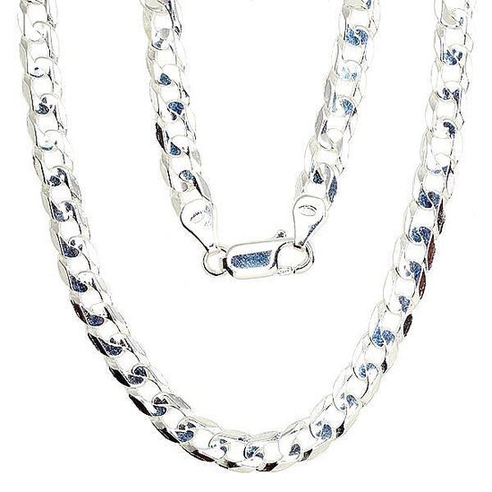 Sidabrinė grandinėlė „Cartier“ 5,9 mm, deimantinis pjovimas, 925 sidabras, 45 cm