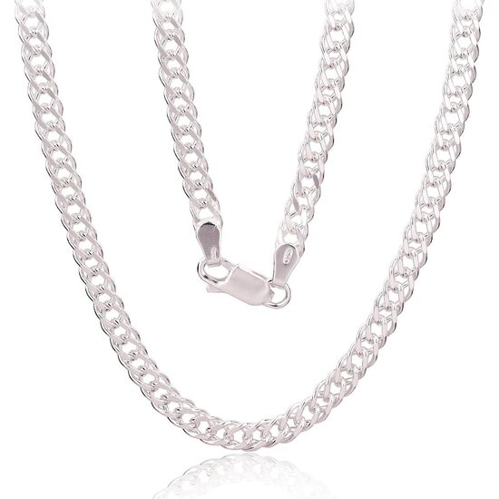 Sudraba ķēdīte Rombs 5.5 mm ar dimantu apstrādājumu – 925 sudrabs, 50 cm