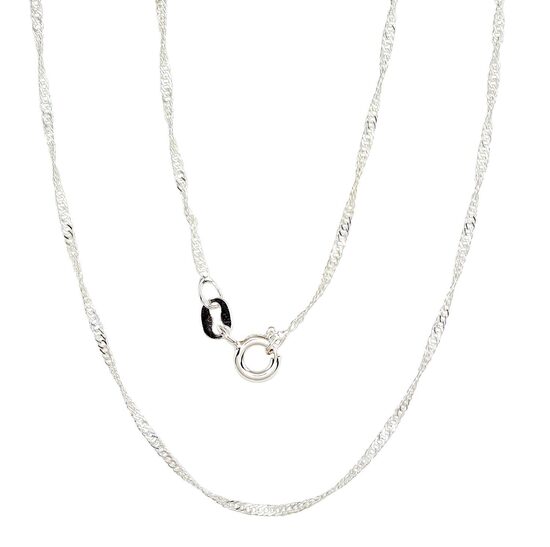 Bērnu sudraba ķēdīte Singapūra 1.5 mm, 925°, dimanta apstrāde, 38 cm