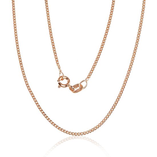 Sidabrinė Cartier grandinėlė 1,5 mm su raudono aukso danga – 45 cm