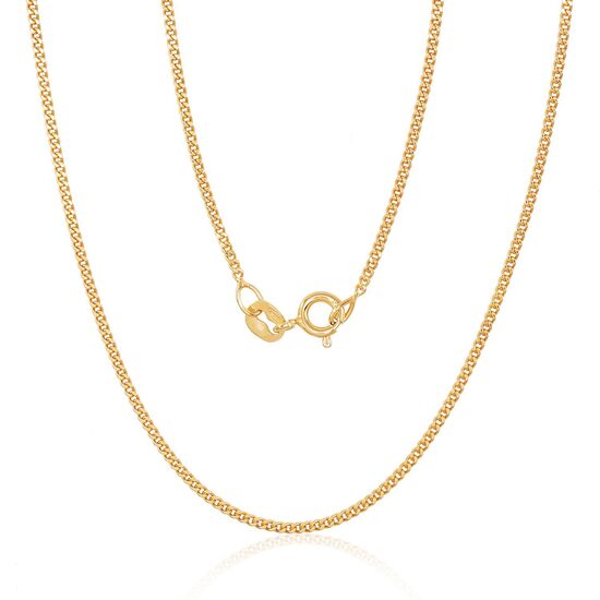 Женская серебряная цепочка Cartier 1.5 мм, 45 см, 925°, позолоченная