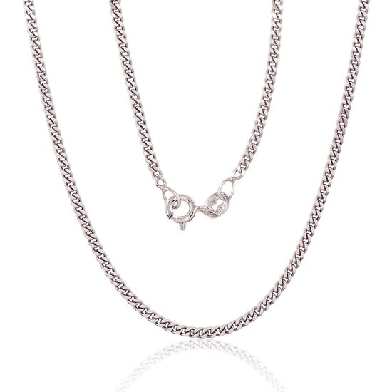 Sidabrinė Cartier grandinėlė 2 mm su deimantiniu apdirbimu – 50 cm