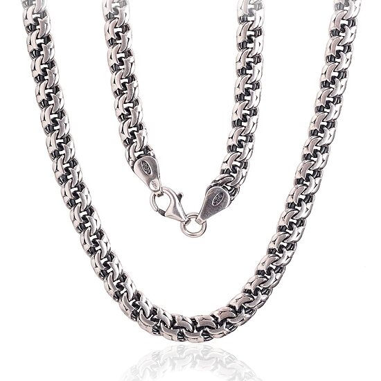 Men's Bismarck Silver Chain 5 mm – 925 Sterling Silver, 50 cm