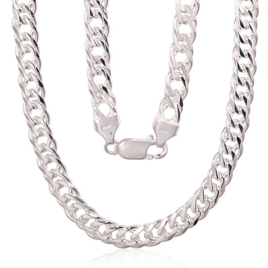 Men’s Silver Chain “Double Diamond” – 6 mm, 925°, 55 cm, 36.2 g | Diamond Finish
