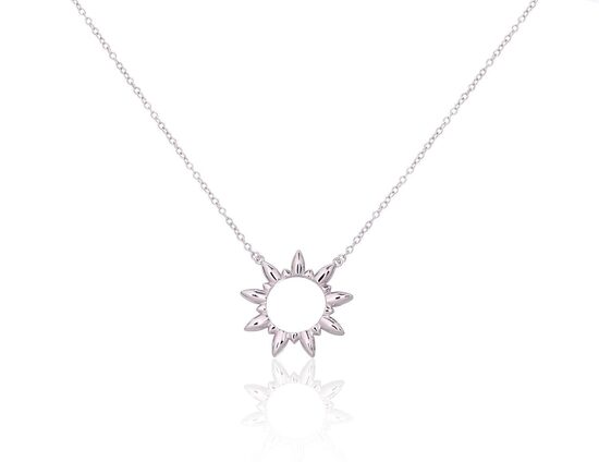 Sidabrinė grandinėlė „Žvaigždė“, 925°, rodžio danga, reguliuojamas ilgis