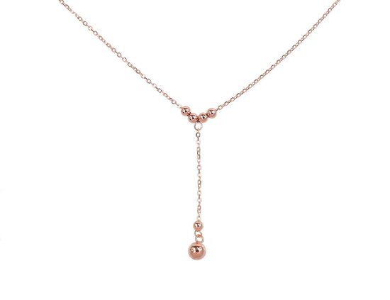 Sidabrinė grandinėlė su raudono aukso danga, 925 sidabras