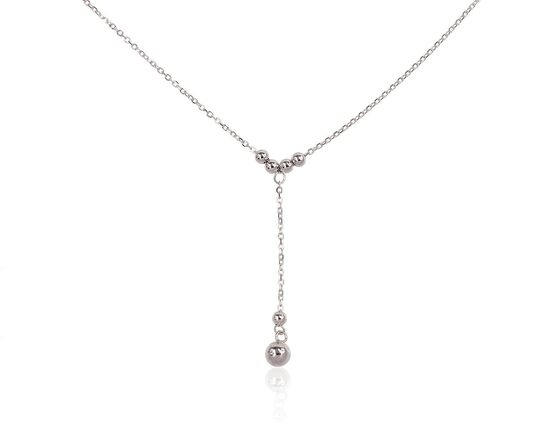 Sidabrinė grandinėlė su rodžio danga, 925 sidabras