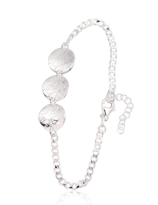 Silver bracelet, 925 sterling silver, size 18