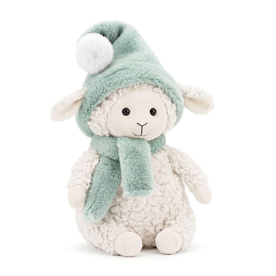 Marshmallow the Sheep in a Mint Hat – 2027 Year Symbol, 25 cm