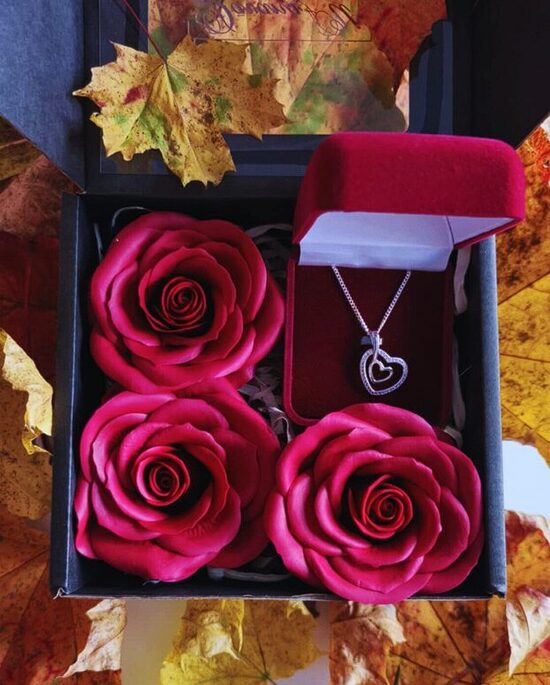 Gift Set “Silver Autumn Heart”