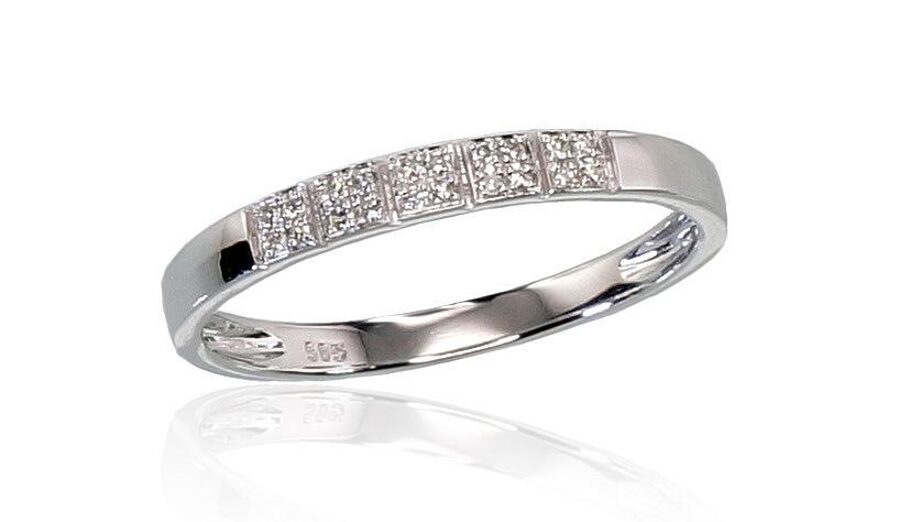 Baltā zelta gredzens ar briljantiem