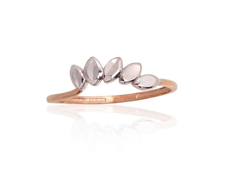 Sieviešu zelta gredzens ar cirkoniem, izmērs 15