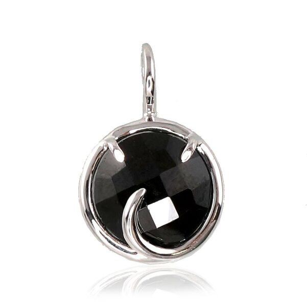 Золотой кулон , Белое Золото 585°, Гранат 