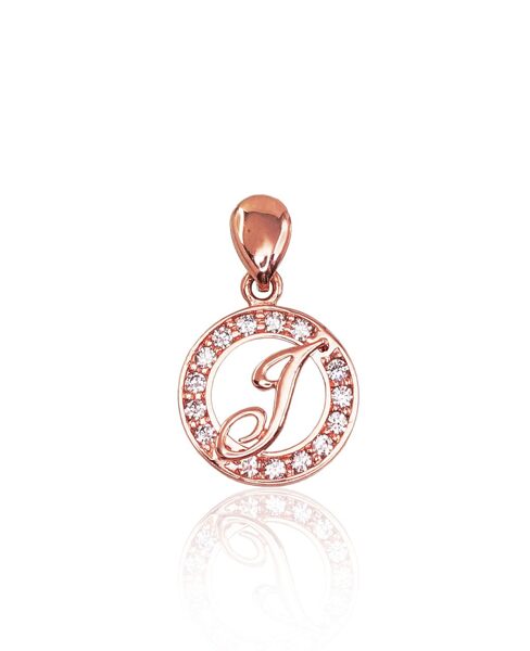 Gold pendant , Red Gold 585°, Zirkons 