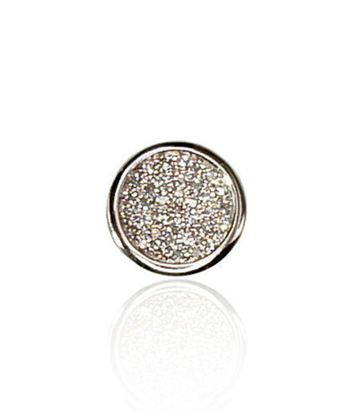 Золотой кулон с бриллиантами, белое золото 585°, 8 мм