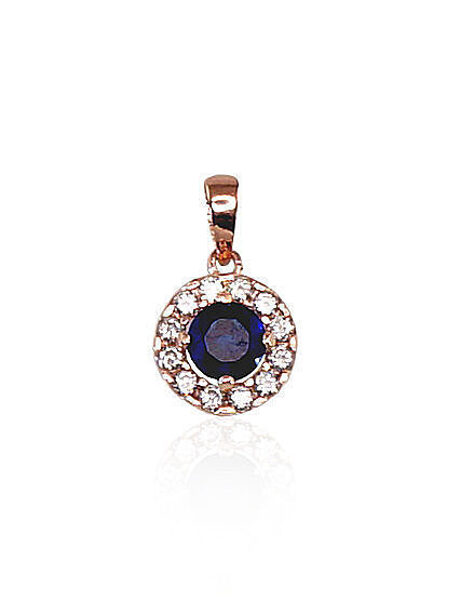 Gold Pendant with Zircon – 585° Red Gold, 14 mm