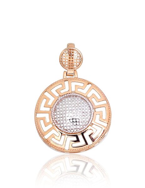 Zelta kulons ar rodija pārklājumu, 585° sarkanais zelts, 28 mm