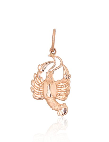 Cancer Zodiac Pendant – 585° Red Gold, 30 mm