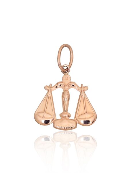 Libra Zodiac Pendant – 585° Red Gold, 25 mm