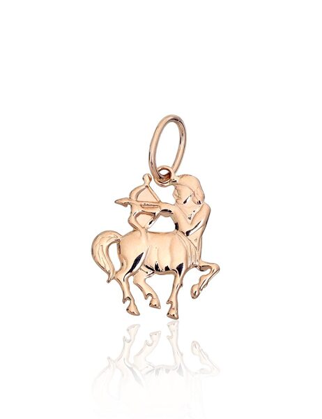 Sagittarius Zodiac Pendant – 585° Red Gold, 27 mm