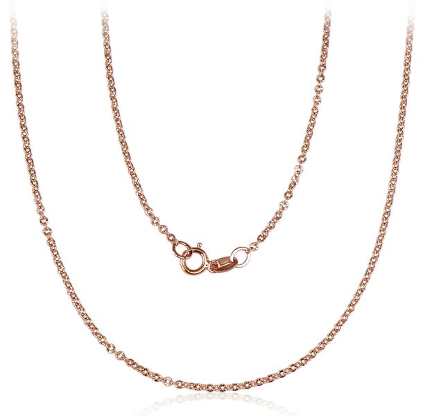 Women’s Gold Chain Anchor 1.4 mm – 585° Red Gold, 50 cm, Diamond-Cut