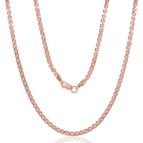 Gold Mona Lisa Chain 2.1 mm Diamond Cut, 585 Red Gold, 50 cm