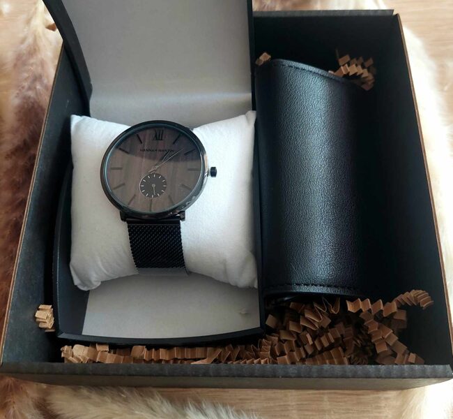 Men’s Gift Set: Watch and Card Holder