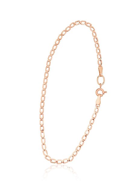 Золотой браслет из красного золота 585°, 17 см, 2 мм