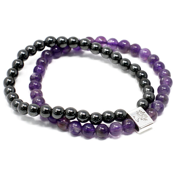 Natural Stone Bracelets - Magnetic Amethyst Bracelet