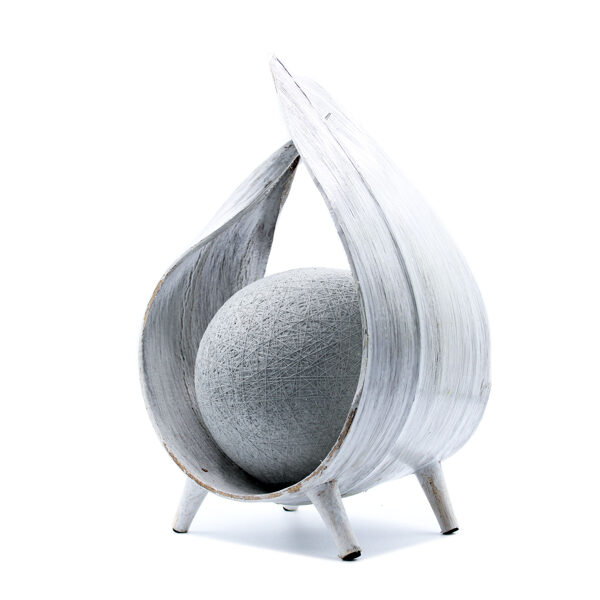 Gray Coconut Shell Table Lamp