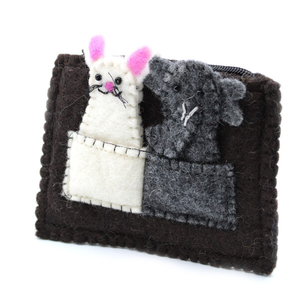 Children’s Felt Coin Purse with Finger Puppets