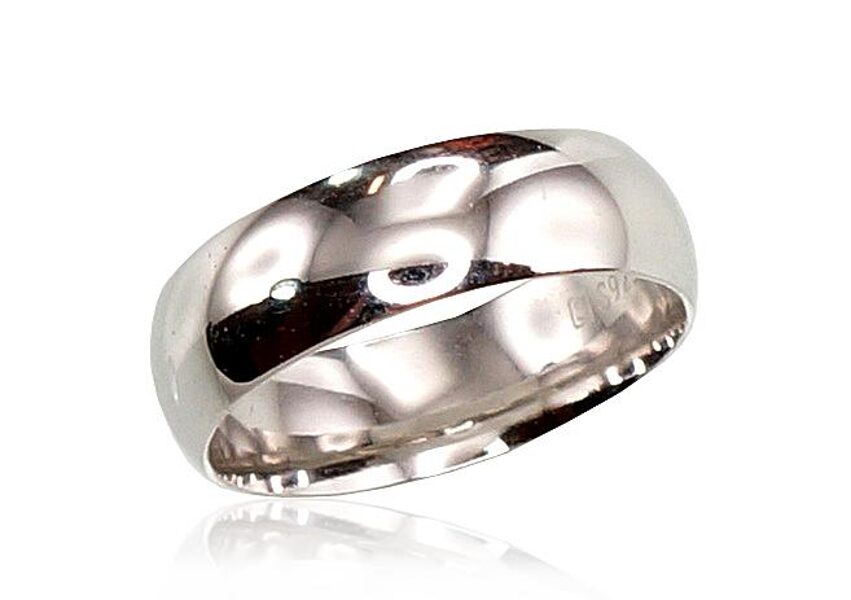 Silver wedding ring , Silver 925°, Rhodium (Plating)