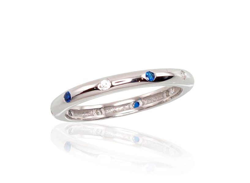 Sudraba gredzens , Sudrabs 925°, rodijs (pārklājums), Cirkoni 15,5