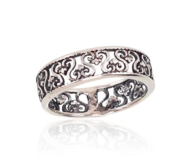 Sudraba gredzens ar oksīda pārklājumu, Izmērs 17