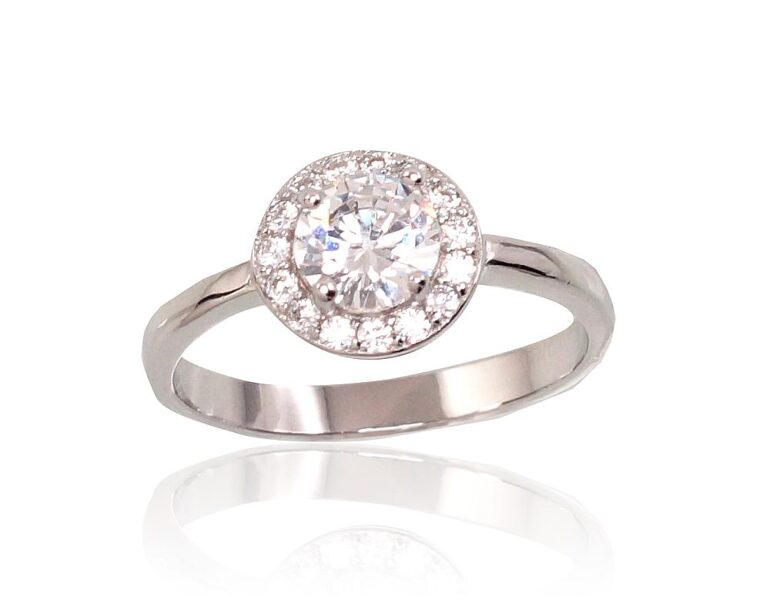 Sudraba gredzens , Sudrabs 925°, rodijs (pārklājums), Cirkoni 16.5