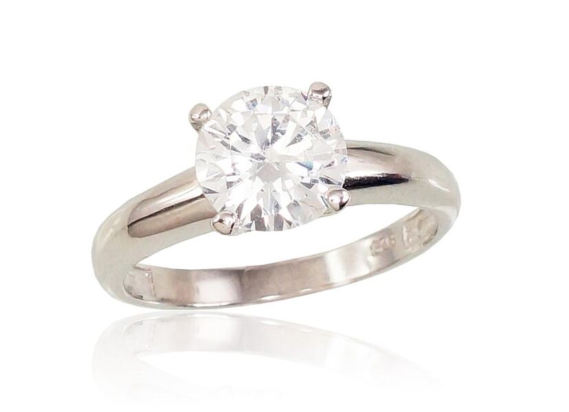 Sudraba gredzens , Sudrabs 925°, rodijs (pārklājums), Cirkoni  16.5