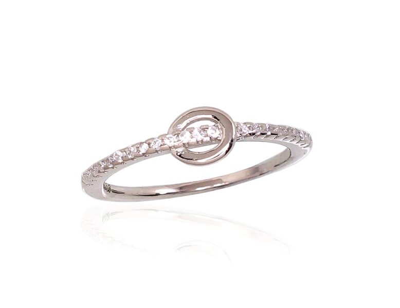 Sudraba gredzens , Sudrabs 925°, rodijs (pārklājums), Cirkoni 15.5