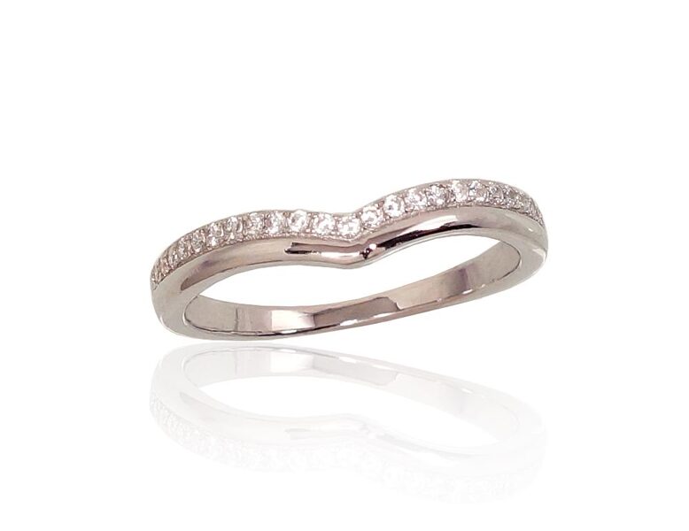 Sudraba gredzens , Sudrabs 925°, rodijs (pārklājums), Cirkoni 