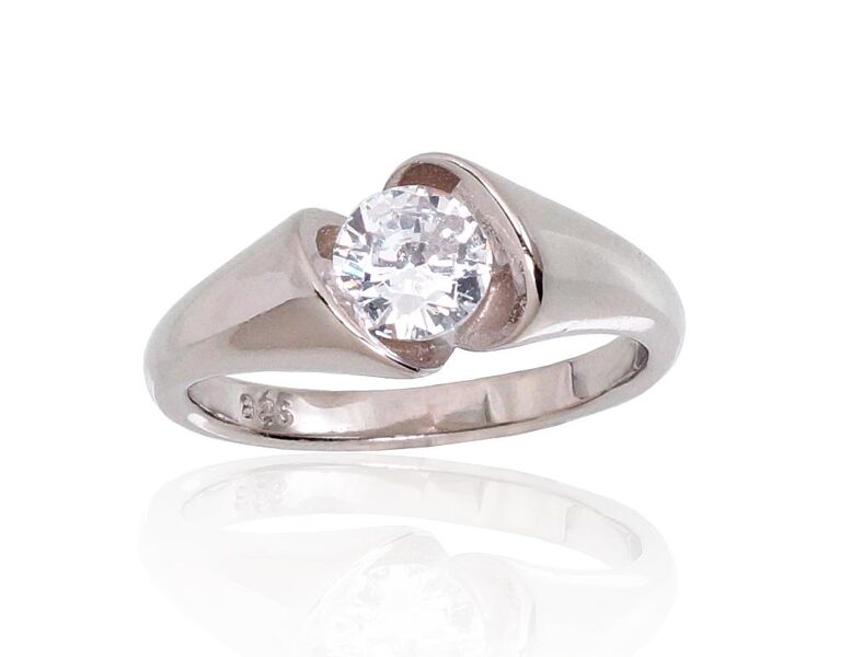 Sudraba gredzens , Sudrabs 925°, rodijs (pārklājums), Cirkoni 