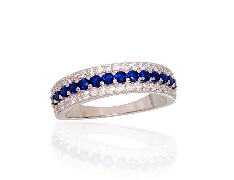 Sudraba gredzens , Sudrabs 925°, rodijs (pārklājums), Cirkoni 