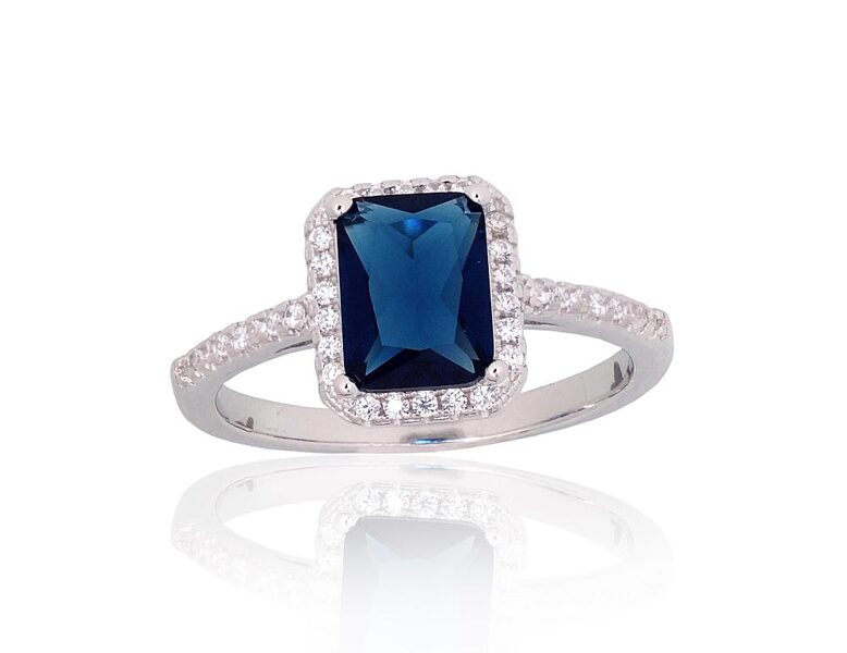 Sudraba gredzens , Sudrabs 925°, rodijs (pārklājums), Cirkoni 