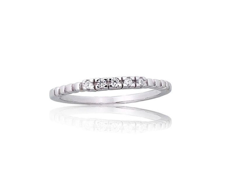 Sudraba gredzens , Sudrabs 925°, rodijs (pārklājums), Cirkoni 